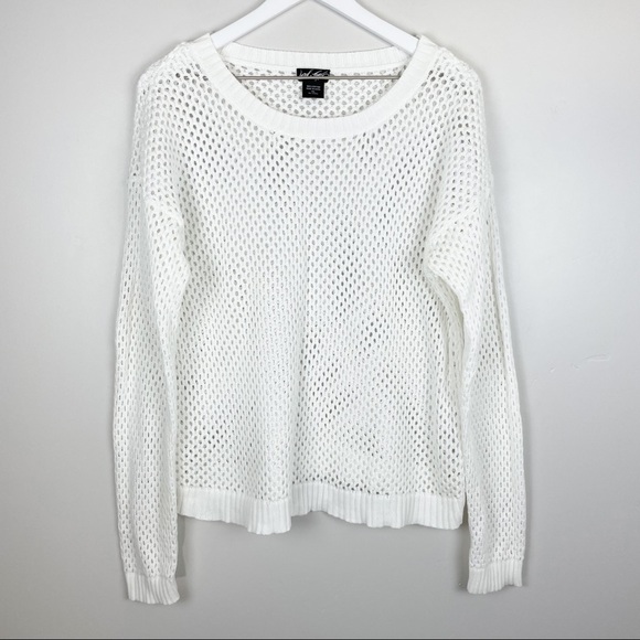 Lord & Taylor Sweaters - 𝅺LORD & Taylor White Open Knit Sweater Size XL